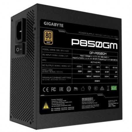 FONTE ALIMENTAÇÃO GIGABYTE P850GM 850W MODULAR 80P GOLD